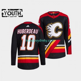 Dětské Hokejový Dres Calgary Flames Jonathan Huberdeau 10 Adidas 2022-2023 Reverse Retro Černá Authentic
